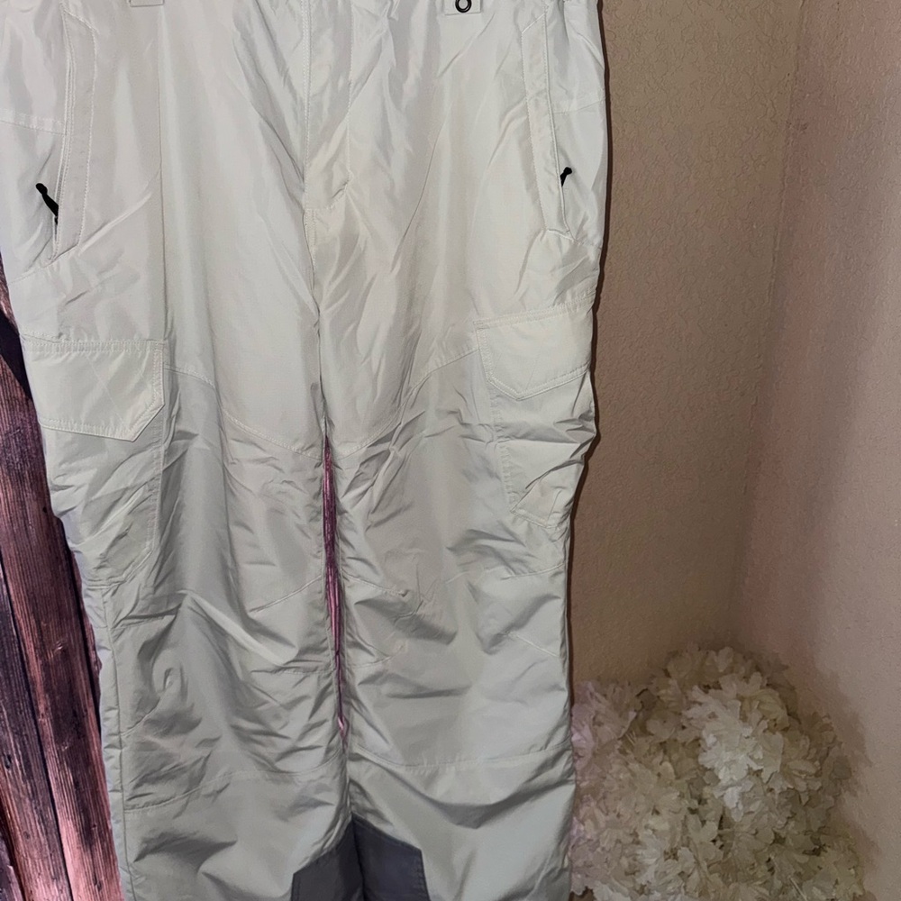 White TSLA Men's Winter Snow Pants Waterproof Insulated Ski Snowboard Pants